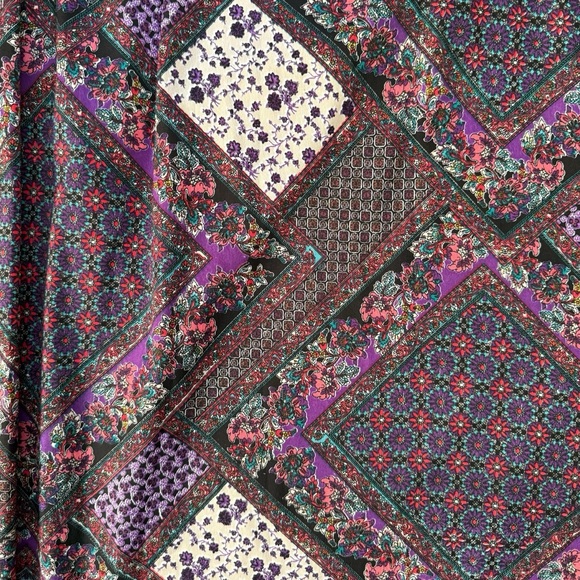 Band of Gypsies Strapless Purple Paisley Boho Maxi Dress Size Small‎ - Picture 4 of 7